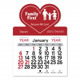 Peel-N-Stick® Calendar - Heart - Crimson
